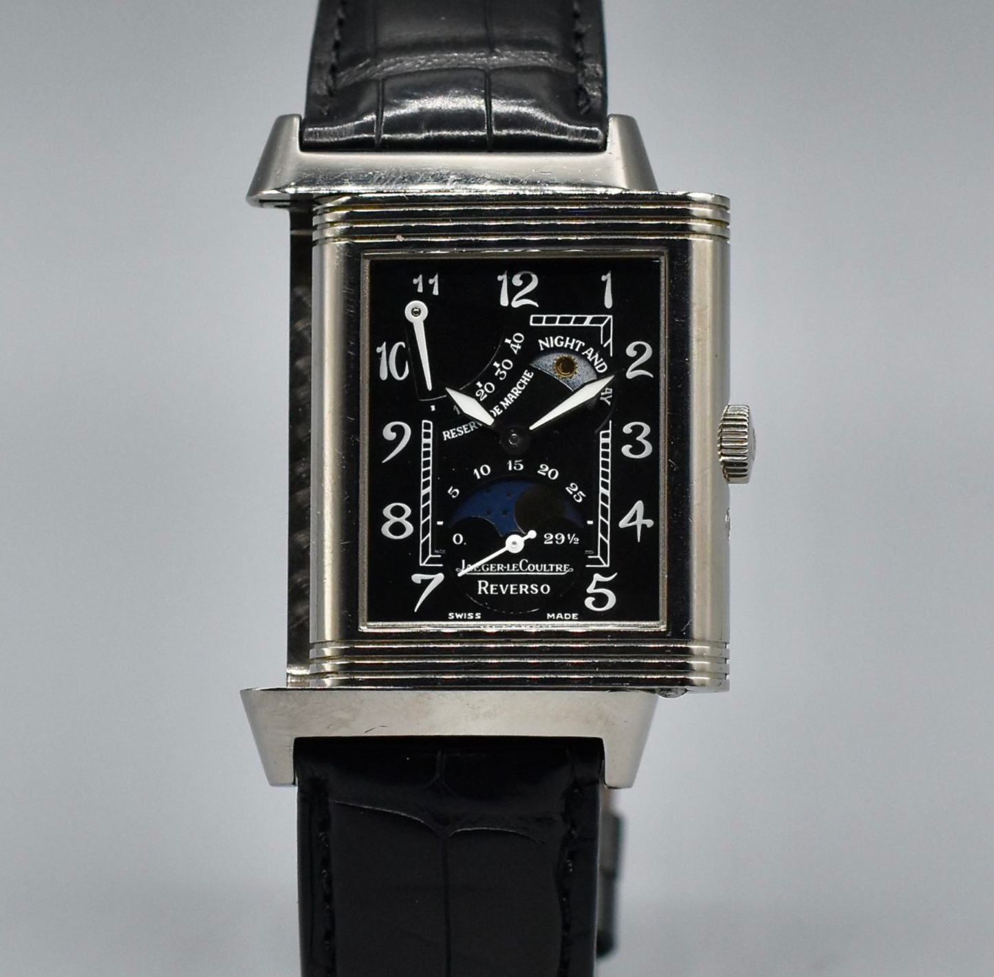 F.JAEGER LECOULTRE REVERSO SUN MOON REF. 270.3.63 BOX AND PAPERS 2005